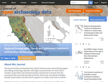 Tablet Screenshot of openarchaeologydata.metajnl.com